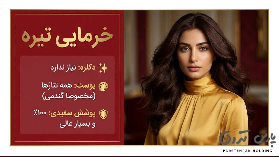 Dark brown hair color رنگ موی خرمایی تیره