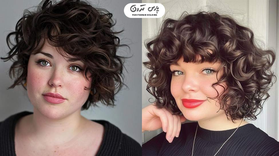 Short angled bob2 مدل مو باب کوتاه زاویهدار برای صورت های گرد
