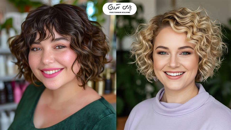 Short angled bob3 مدل مو زاویه دار باب برای موی فر