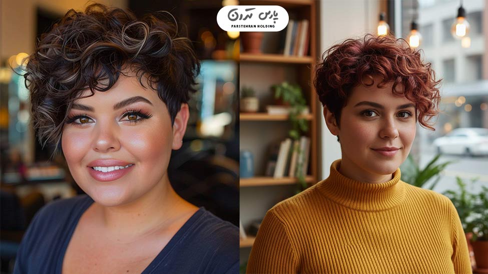 Short curly pixie model3 مدل مو پیکسی کوتاه فر