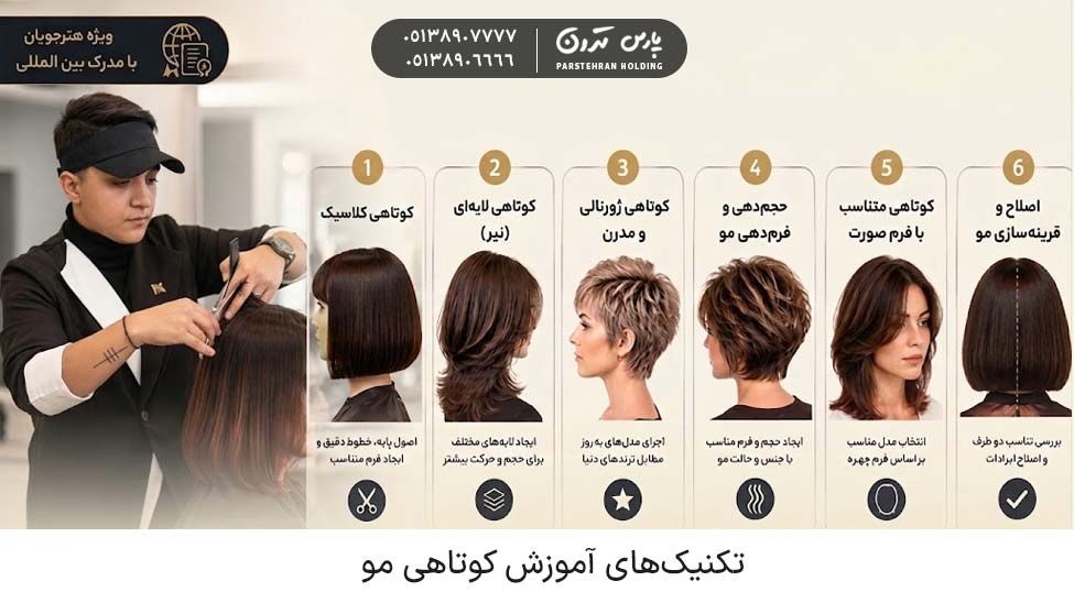 Haircut training techniques 1 تکنیکهای آموزش کوتاهی مو