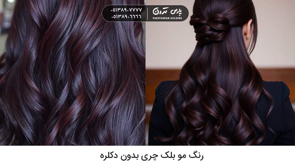 Black Cherry Hair Color Without Bleach رنگ مو پاییزی بدون دکلره