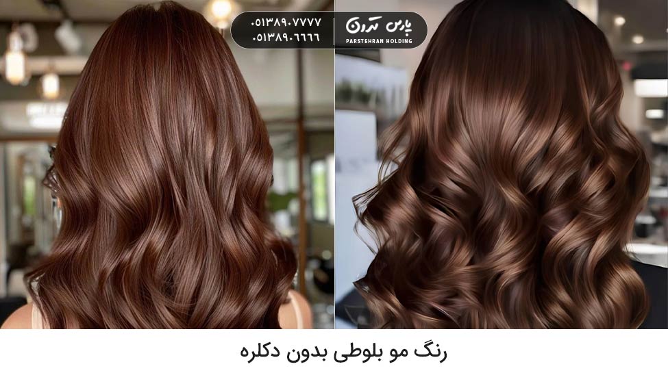 Chestnut hair color without bleach رنگ مو پاییزی بدون دکلره بلوطی