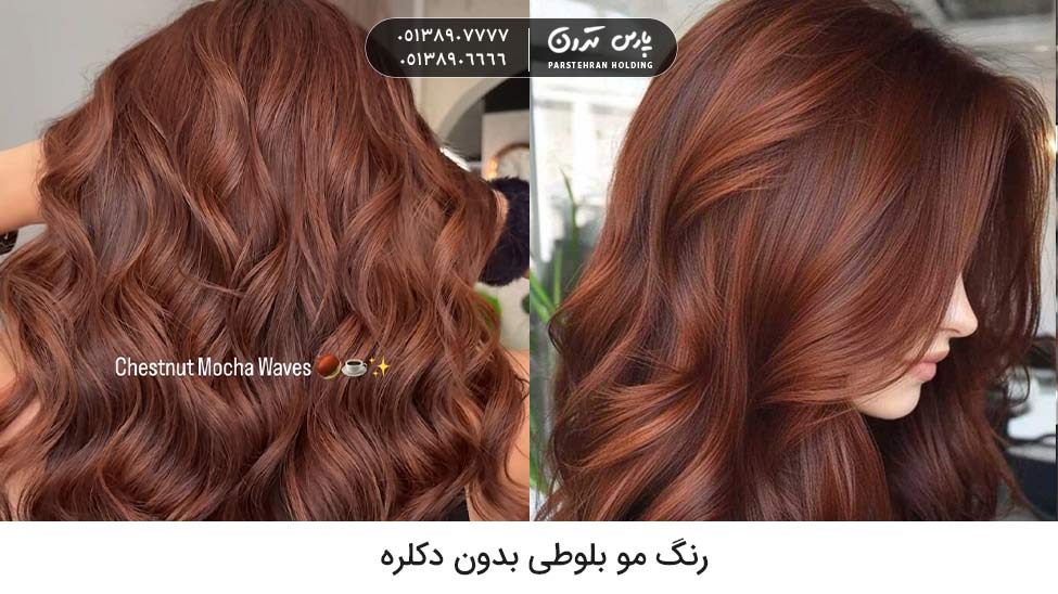 Chestnut hair color without bleaching رنگ مو پاییزی بدون دکلره