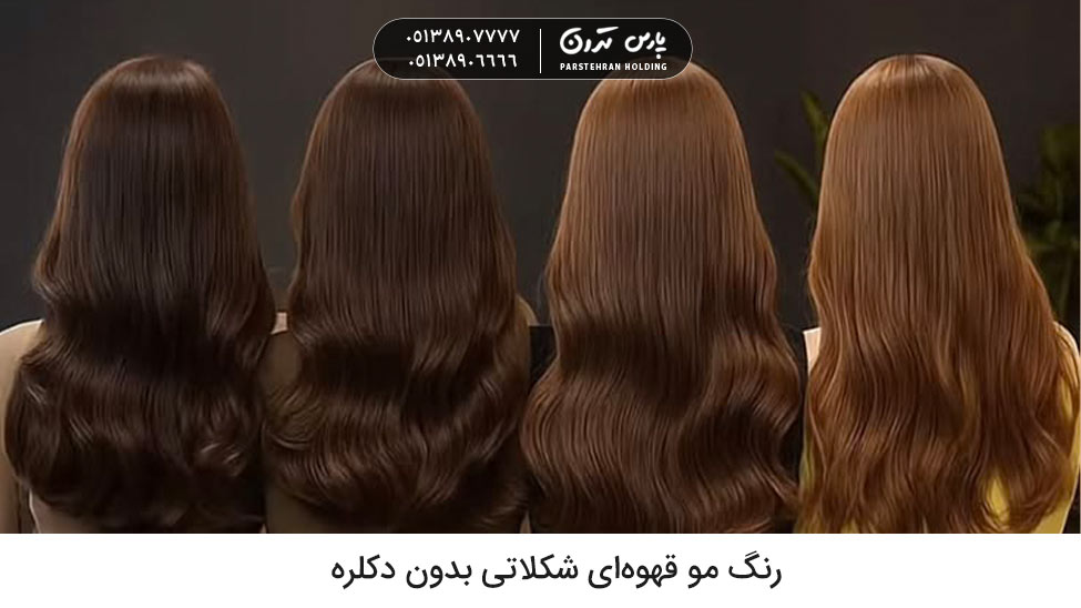 Chocolate brown hair color without bleach رنگ مو قهوهای شکلاتی بدون دکلره