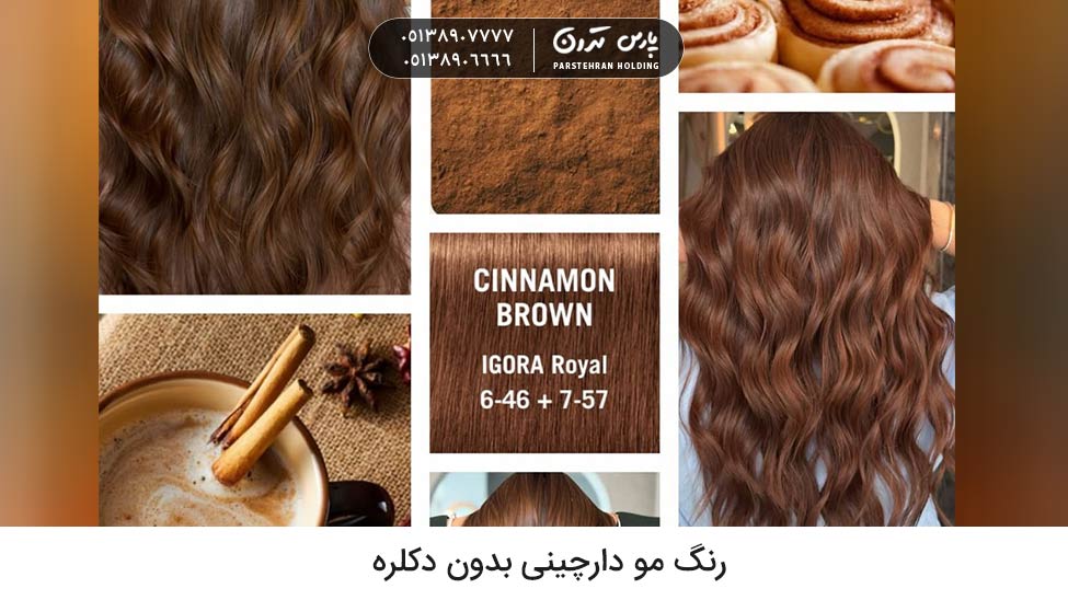 Cinnamon hair color without bleach رنگ مو دارچینی بدون دکلره