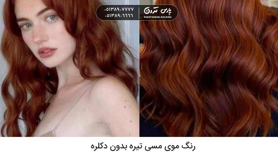 Dark copper hair color with no bleach رنگ مو پاییزی بدون دکلره رنگ موی مسی تیره