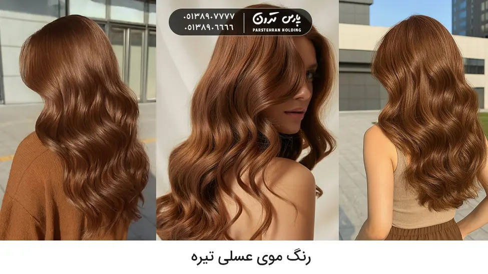 Dark honey hair color رنگ موی عسلی تیره
