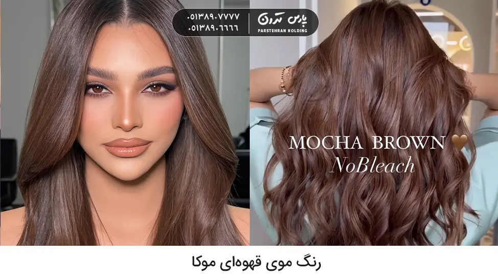 Mocha brown hair color 1 قهوهای موکا رنگ موی لاکچری