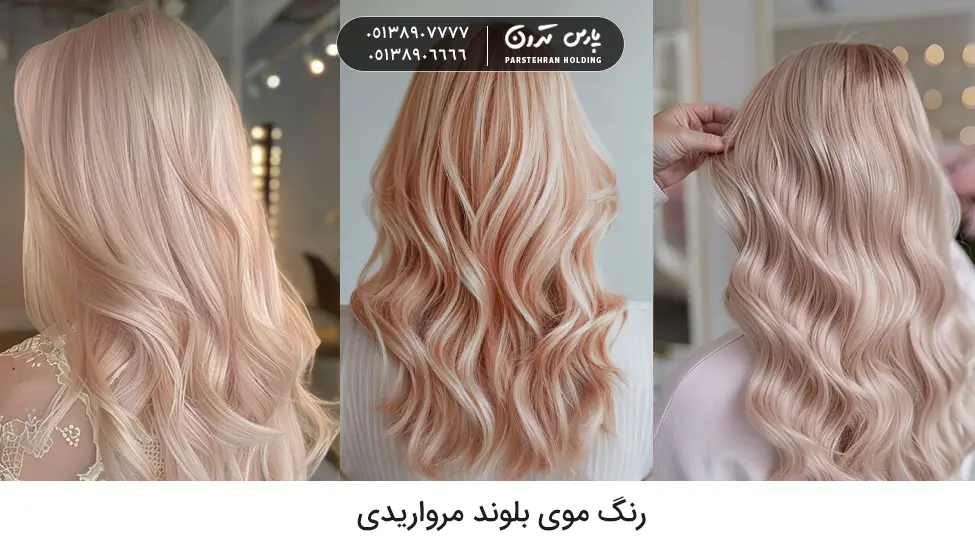 Pearl shell blonde hair color رنگ موی بلوند مرواریدی