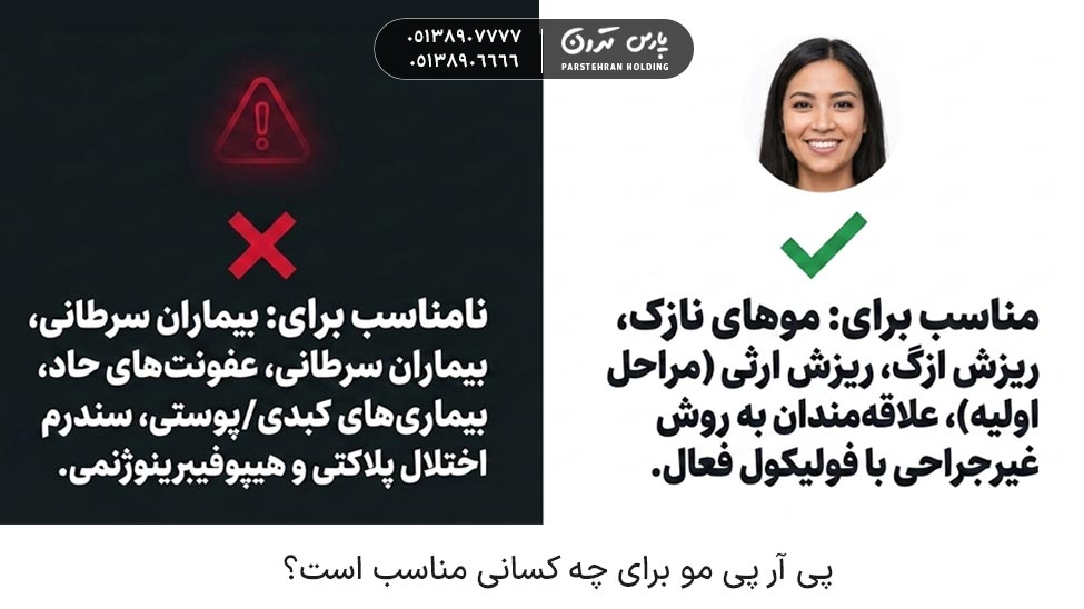Who is PRP hair suitable for پی آر پی مو برای چه کسانی مناسب است؟