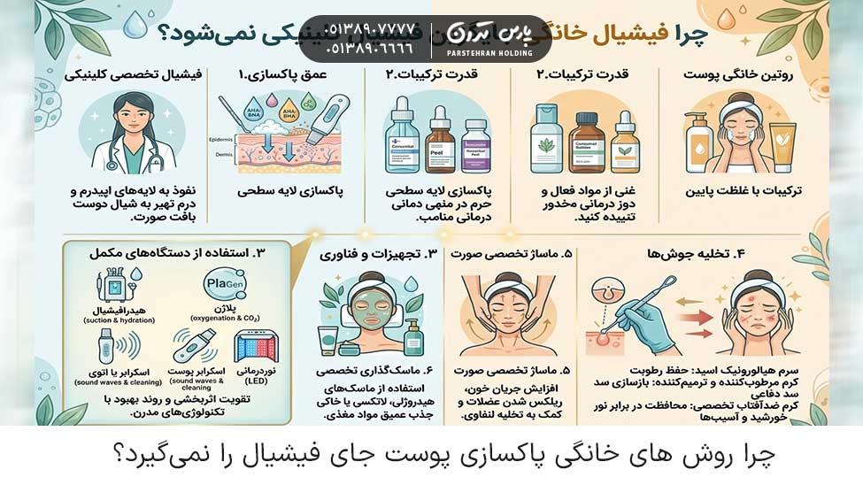 Why cant home skin cleansing methods replace facials چرا روش های خانگی پاکسازی پوست جای فیشیال را نمیگیرد