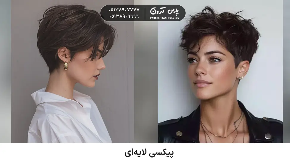 Layered pixie for thick and fluffy hair پیکسی لایهای مناسب موهای پرپشت و وز
