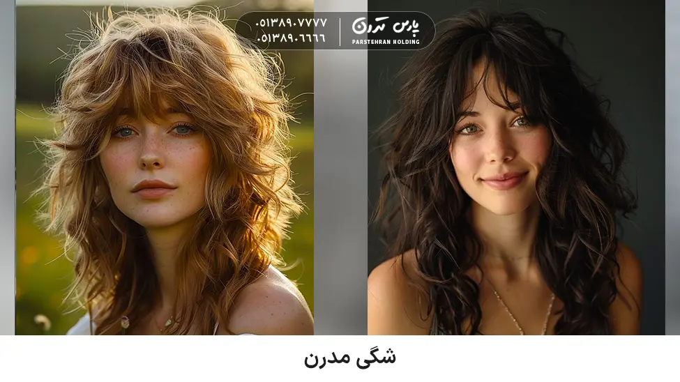 Modern shaggy for thick and fluffy hair شگی مدرن برای موهای پرپشت و وز