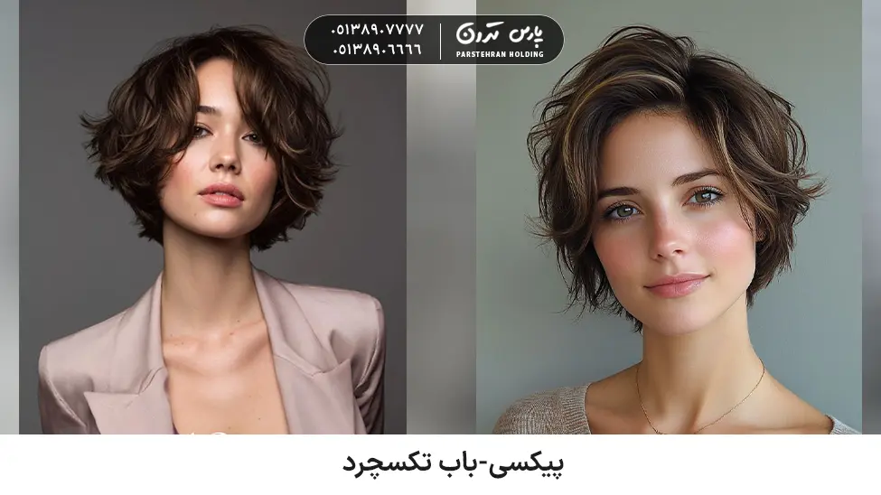 Textured pixie bob for voluminous hair پیکسی-باب تکسچرد